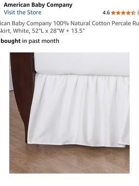 White Cotton Crib Skirt